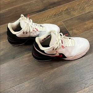 Nike White and Red Athletic Shoes